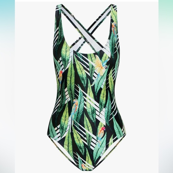 Cupshe Tropical One Piece Swimsuit - Size Small - Picture 1 of 10